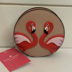 Kate Spade by the pool flamingo coin purse